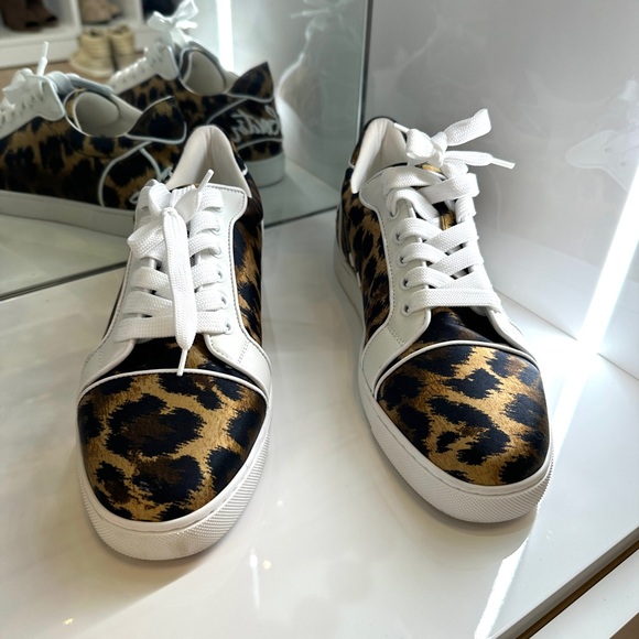 Louboutin Leopard Flat Sneakers - Picture 2 of 6